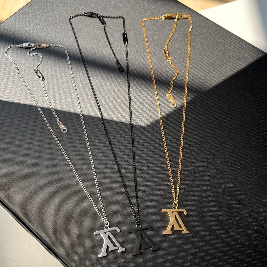 Couple Fashion Letter Pendant Necklace