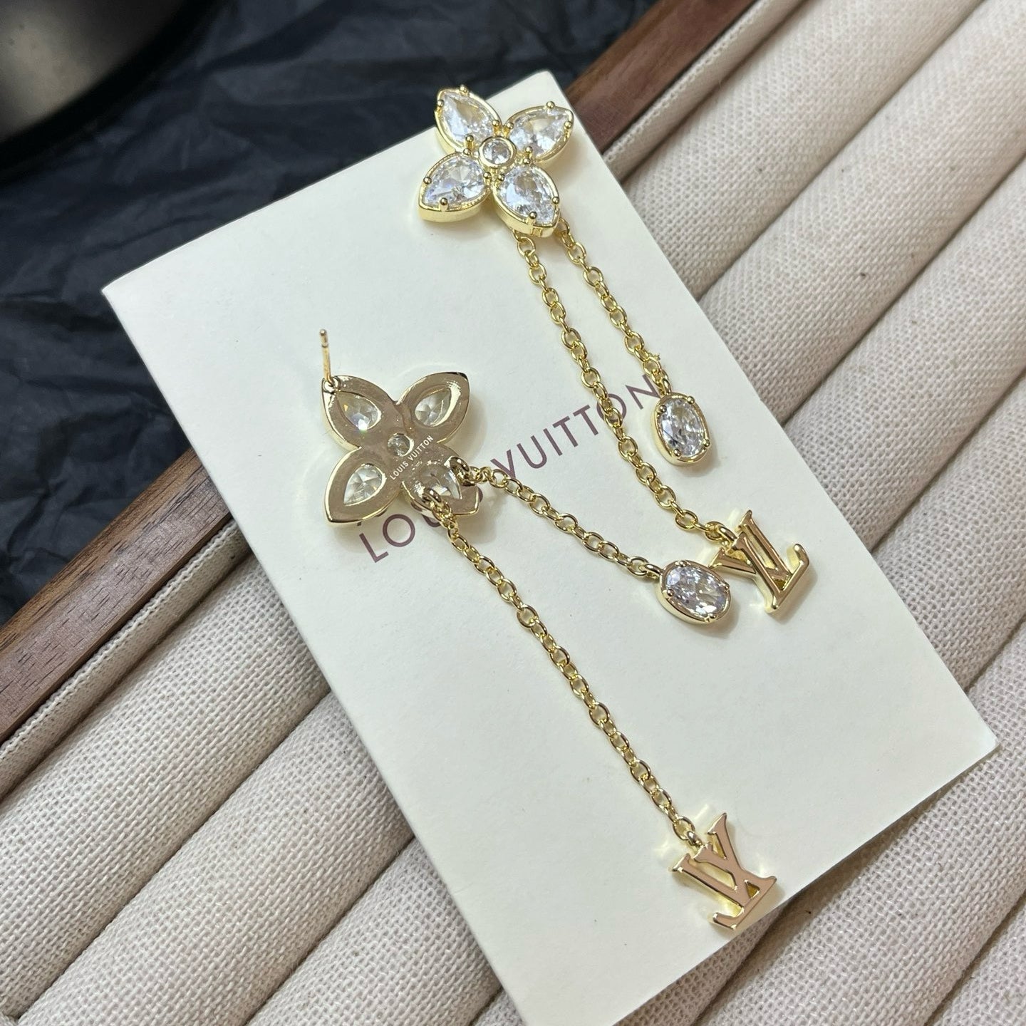 Women's Fashion Rhinestone Letter Pendant Earrings