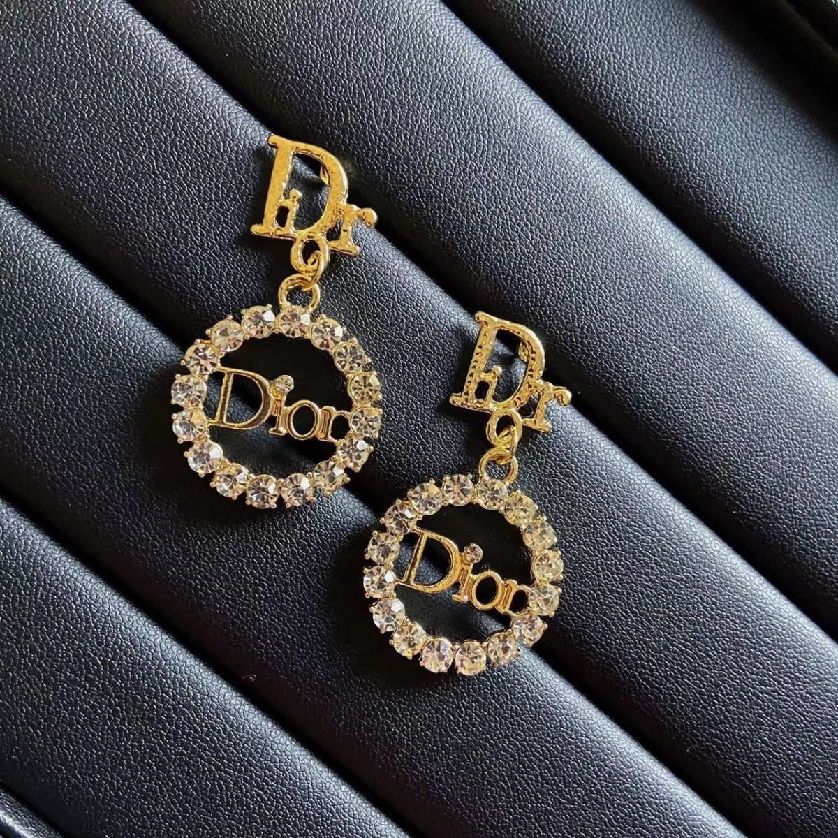 Women's Fashion Letter Rhinestone Earrings - najeste