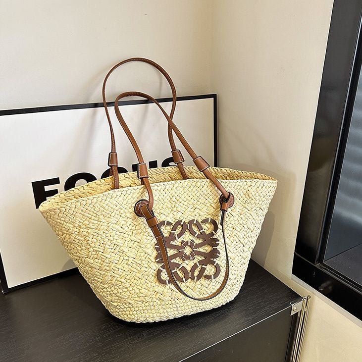 Women's Straw Casual Beach Handbag