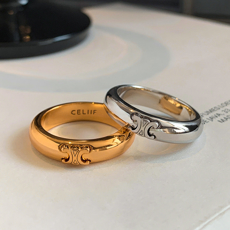 High-Grade Letter All-Match Couple Ring